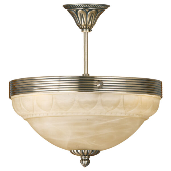 Plafoniera EGLO MARBELLA 85856 - E14 3X60W D370mm - Sticla alabastru - Maro