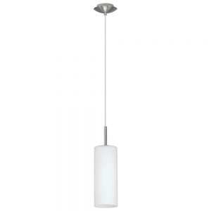 Pendul EGLO TROY 3 85977 - E27 1X40W D110mm - Alb Lacuit