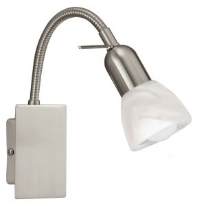 Spoturi iluminat Aplica 1 Bec  E14  Nichel Mat-Alabastru Eglo 86213