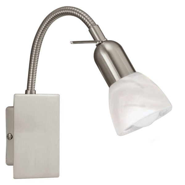 Spoturi iluminat Aplica 1 Bec  E14  Nichel Mat-Alabastru Eglo 86213
