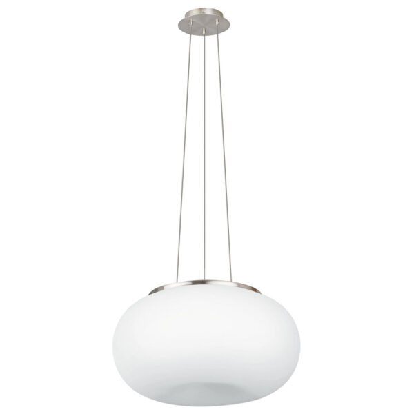 Lustra EGLO OPTICA 86815 - E27 2X60W D445mm - Sticla opal mat - Nichel Mat