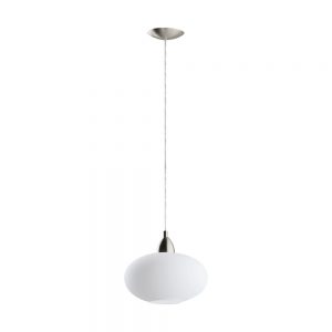 Corpuri de iluminat interior Pendul 1 Bec E27  Opal Mat-Nichel Mat 'B Eglo 87059