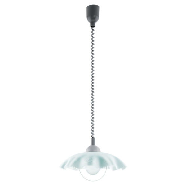 Corpuri de iluminat interior Pendul 1 Bec E27  Abajur Model Argintiu Eglo 87062