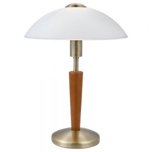 Veioza EGLO SOLO 1 87256 - E14 1X40W D260mm - Lemn - Nuc