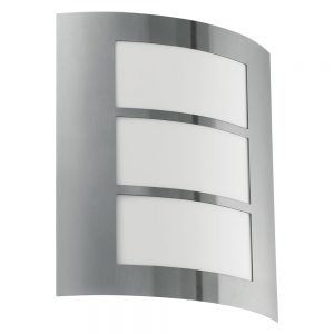 Aplica exterior EGLO CITY 88139 - E27 1X60W IP44 - Inox - Alb