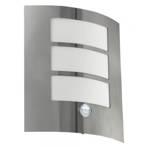 Aplica exterior EGLO CITY 88142 - E27 1X60W IP44 - Inox - Alb