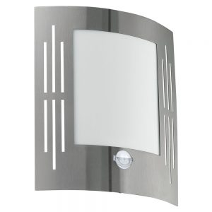 Aplica exterior EGLO CITY 88144 - E27 1X60W IP44 - Inox - Alb