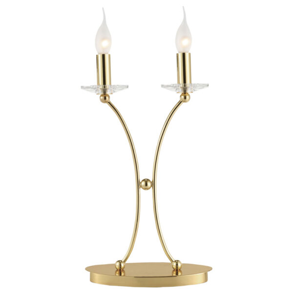 Candelabru Veioza 2X40W E14 Auriu-Cristal 'Castela Eglo 88185