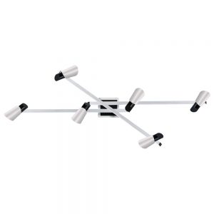Iluminat Sina Plafoniera 6X50W Gu10 Argintiu-Negru 'Sk Eglo 88326