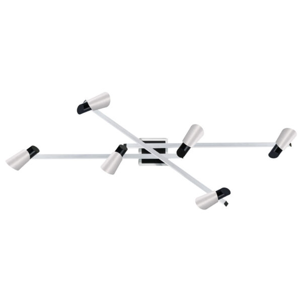 Iluminat Sina Plafoniera 6X50W Gu10 Argintiu-Negru 'Sk Eglo 88326