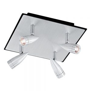 Iluminat Sina Spot-Aplica  4X20W G4 Argintiu-Negru 'Penform' Eglo 88351