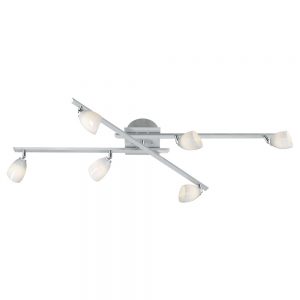 Iluminat Sina Sistem 6X40W G9 Argintiu-Alb Opal 'Terry Eglo 88358