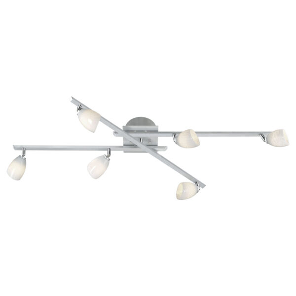 Iluminat Sina Sistem 6X40W G9 Argintiu-Alb Opal 'Terry Eglo 88358