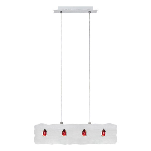 Corpuri de iluminat Lustra 4X40W G9 Nichel-Mat-Argintiu-Cris Eglo 88451