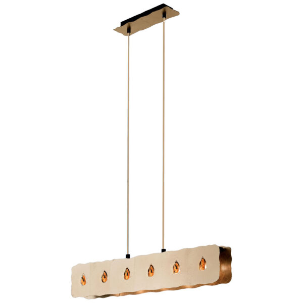 Corpuri de iluminat Lustra 6X40W G9 Antic-Brun-Auriu-Cristal Eglo 88455
