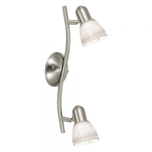 Plafoniera EGLO DAKAR 1 88473 - E14 2X40W - Sticla - Nichel Mat