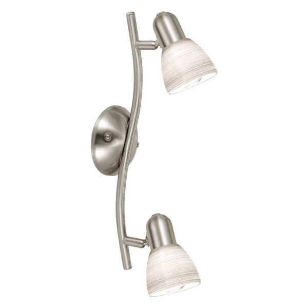 Plafoniera EGLO DAKAR 1 88473 - E14 2X40W - Sticla - Nichel Mat
