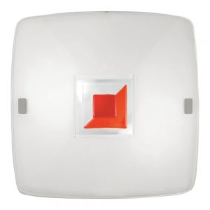 Aplice iluminat Plafoniera 2X60W E27 Patrata Rosu-Orange Eglo 88535