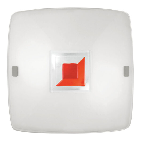 Aplice iluminat Plafoniera 2X60W E27 Patrata Rosu-Orange Eglo 88535