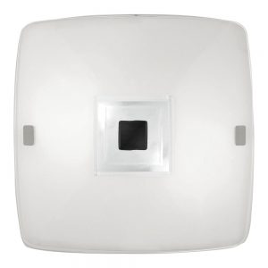 Aplice iluminat Plafoniera 2X60W E27 Patrata Alb-Negru ' Eglo 88536