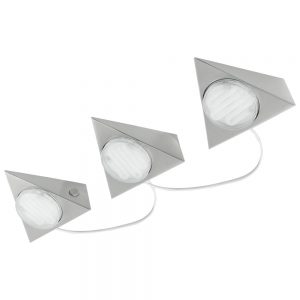 Corpuri de iluminat Bucatarie Set 3X7W 2Gx53 Triunghi Nichel 'Kob 1' Eglo 89607