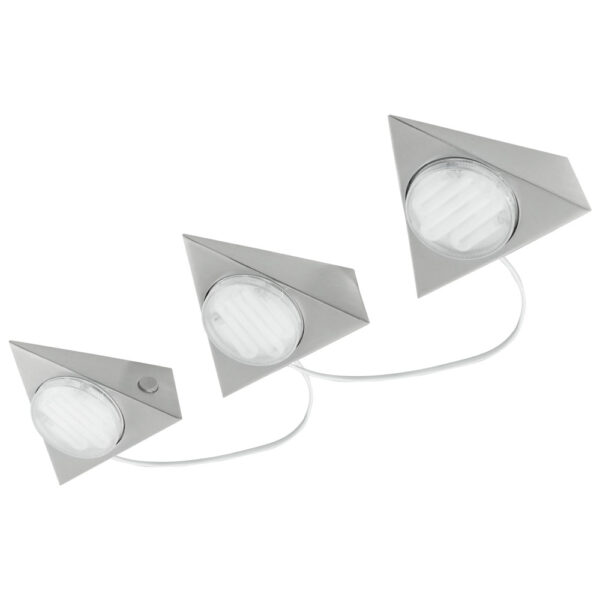 Corpuri de iluminat Bucatarie Set 3X7W 2Gx53 Triunghi Nichel 'Kob 1' Eglo 89607