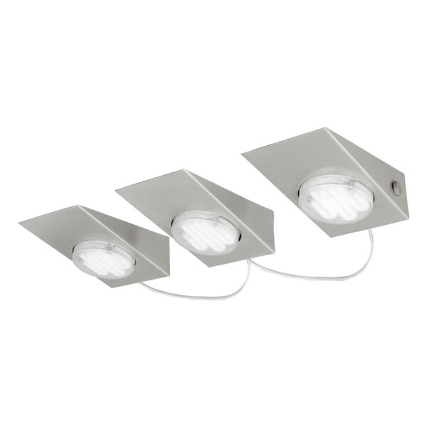 Corpuri de iluminat Bucatarie Set 3X7W 2Gx53 Dreptunghi Nichel 'Kob 1' Eglo 89609
