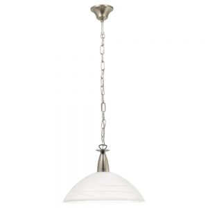 Corpuri de iluminat interior Pendul 1 Bec E27 Nichel Mat-Crom Alabast Eglo 89822