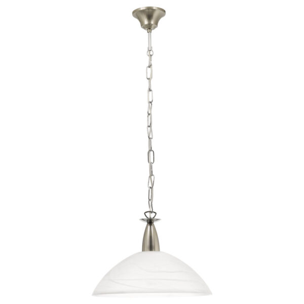Corpuri de iluminat interior Pendul 1 Bec E27 Nichel Mat-Crom Alabast Eglo 89822