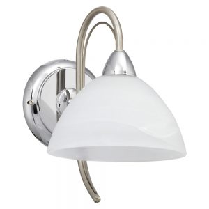 Aplice iluminat Aplica 1 Bec E14 Nichel Mat-Crom Alabast Eglo 89824