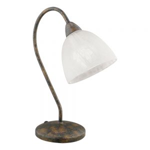 Veioza EGLO DIONIS 89899 - E14 1X40W - Sticla alabastru - Ruginiu