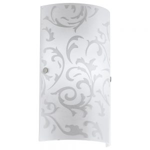 Aplica EGLO AMADORA 90049 - E14 1X60W - Sticla imprimata - Nichel Mat