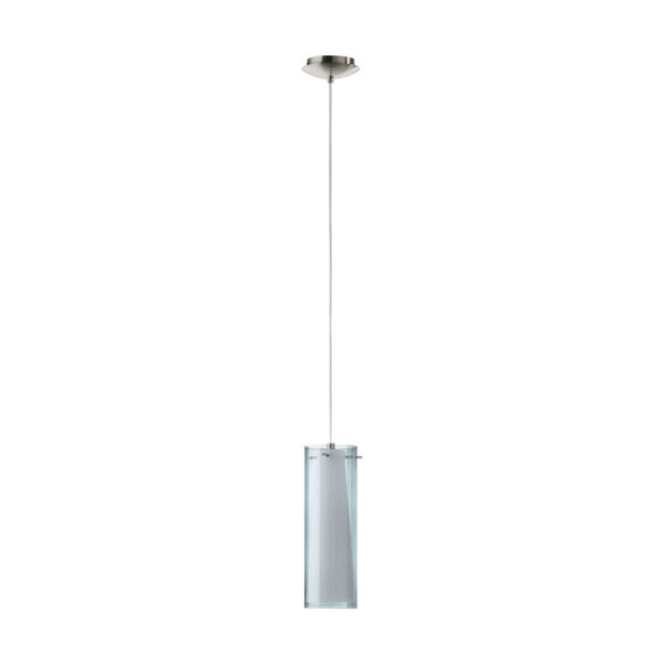 Pendul EGLO PINTO NERO 90304 - E27 1X40W D110mm - Alb - Negru Transparent