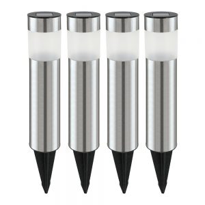 Set 4 lampi solare LED EGLO 90634 4X0.06W D60mm - Inox