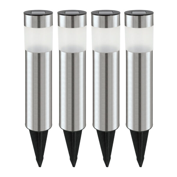 Set 4 lampi solare LED EGLO 90634 4X0.06W D60mm - Inox
