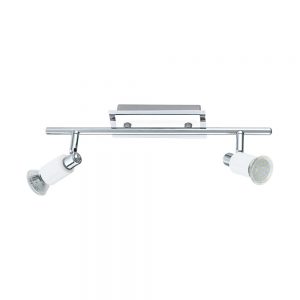 Spoturi iluminat Spot-Aplica 2 Becuri Gu10 Led Crom-Alb 'Eridan Eglo 90833