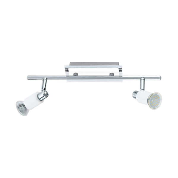 Spoturi iluminat Spot-Aplica 2 Becuri Gu10 Led Crom-Alb 'Eridan Eglo 90833