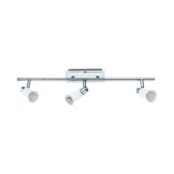 Spoturi iluminat Spot-Aplica 3 Becuri Gu10 Led Crom-Alb 'Eridan Eglo 90834