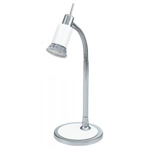 Corpuri de iluminat birou Veioza 1 Bec Gu10 Led Crom-Alb 'Eridan' Eglo 90838