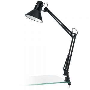 Veioza EGLO FIRMO 90873 - E27 1X40W - Otel - Plastic - Negru Lucios