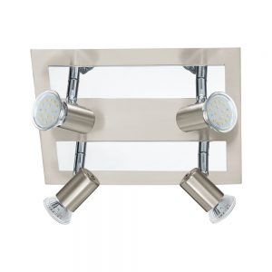 Plafoniera EGLO ROTTELO 90916 - GU10 4X5W - Otel - Nichel Mat - Crom