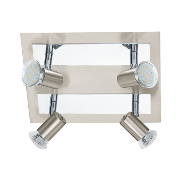Plafoniera EGLO ROTTELO 90916 - GU10 4X5W - Otel - Nichel Mat - Crom