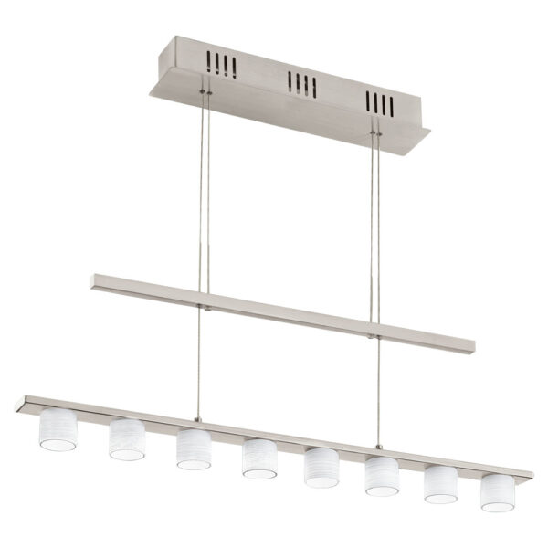 Banda LED Pendul-Lustra 8X2 38W Led Nich-Mat Abajur Mat 'Puls Eglo 90933