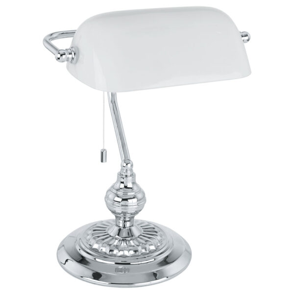 Veioza EGLO BANKER 90968 - E27 1X60W - Sticla satinata - Crom