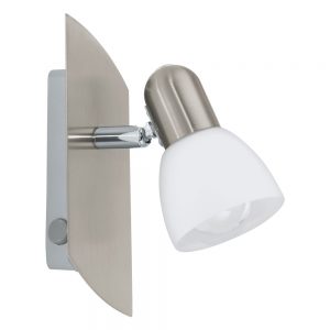 Aplica EGLO ENEA 90982 - E14 1X25W - Sticla satinata - Nichel Mat