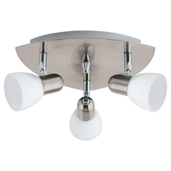 Plafoniera EGLO ENEA 90986 - E14 3X40W D265mm - Sticla satinata - Nichel Mat