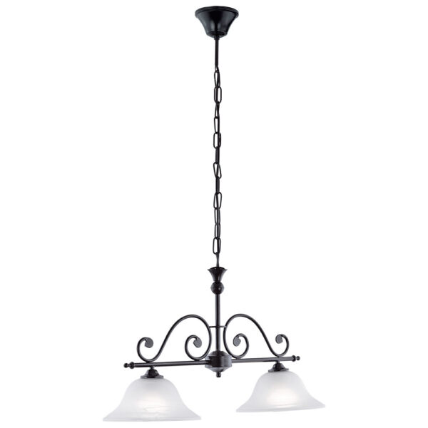Lustra EGLO MURCIA 91004 - E27 2X60W - Sticla alabastru - Negru