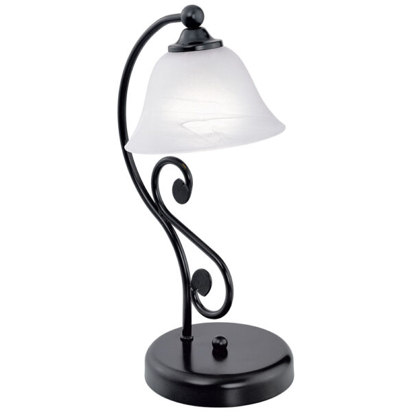 Veioza EGLO MURCIA 91007 - E14 1X40W - Sticla alabastru - Negru