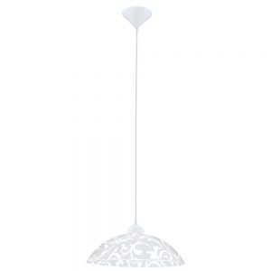 Pendul EGLO VETRO 91237 - E27 1X60W D350mm - Alb Cu Decor