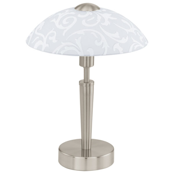 Veioza EGLO SOLO 91238 - E14 1X60W D265mm - Sticla satinata - Nichel Mat